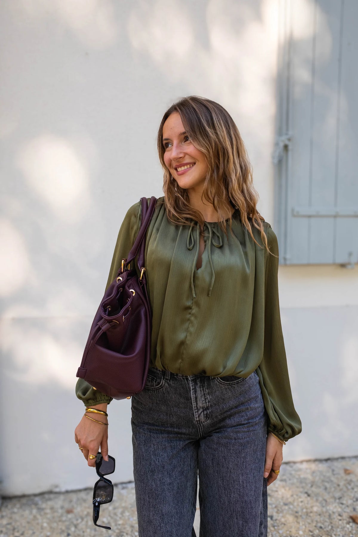 Blouse Anna kaki