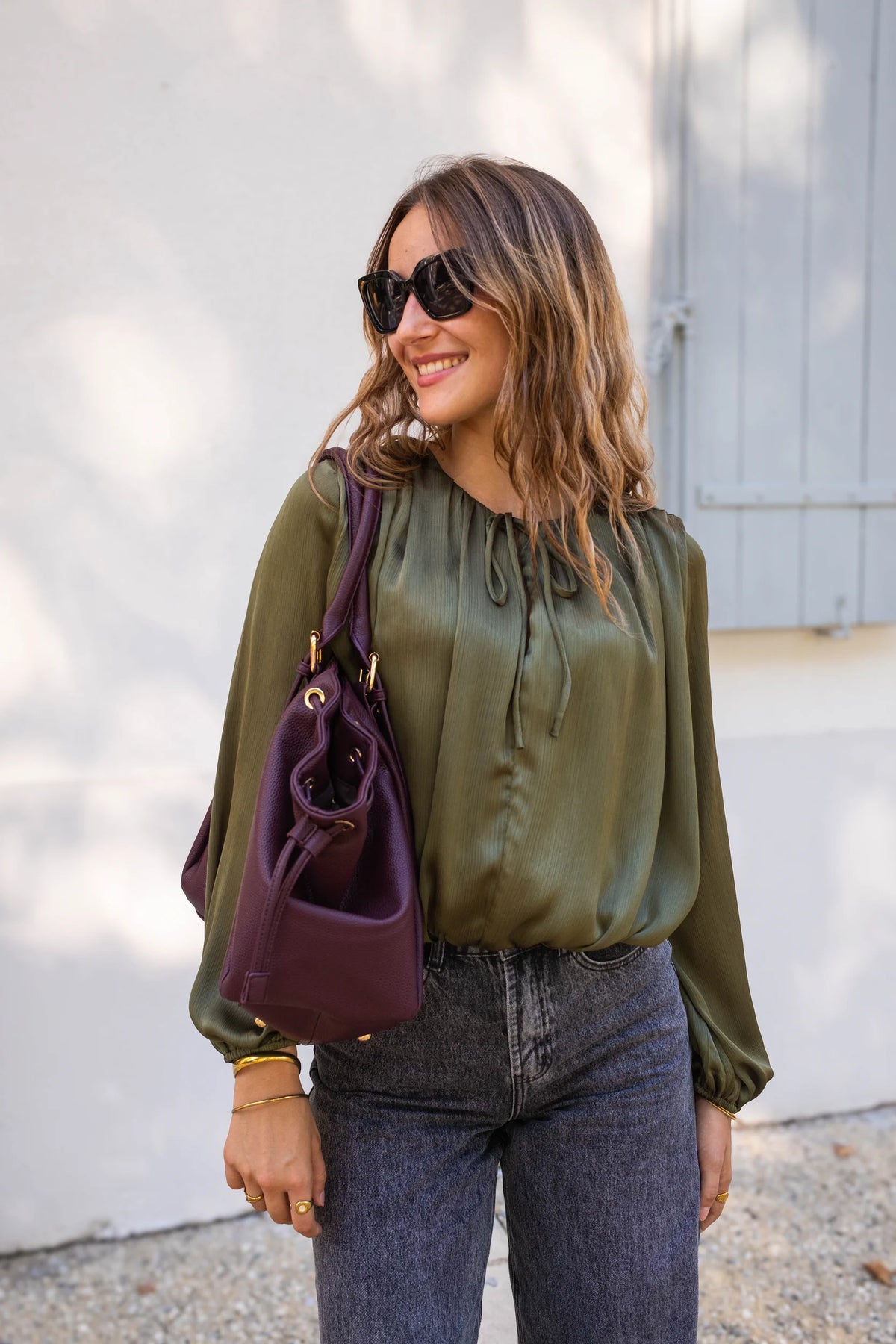 Blouse Anna kaki