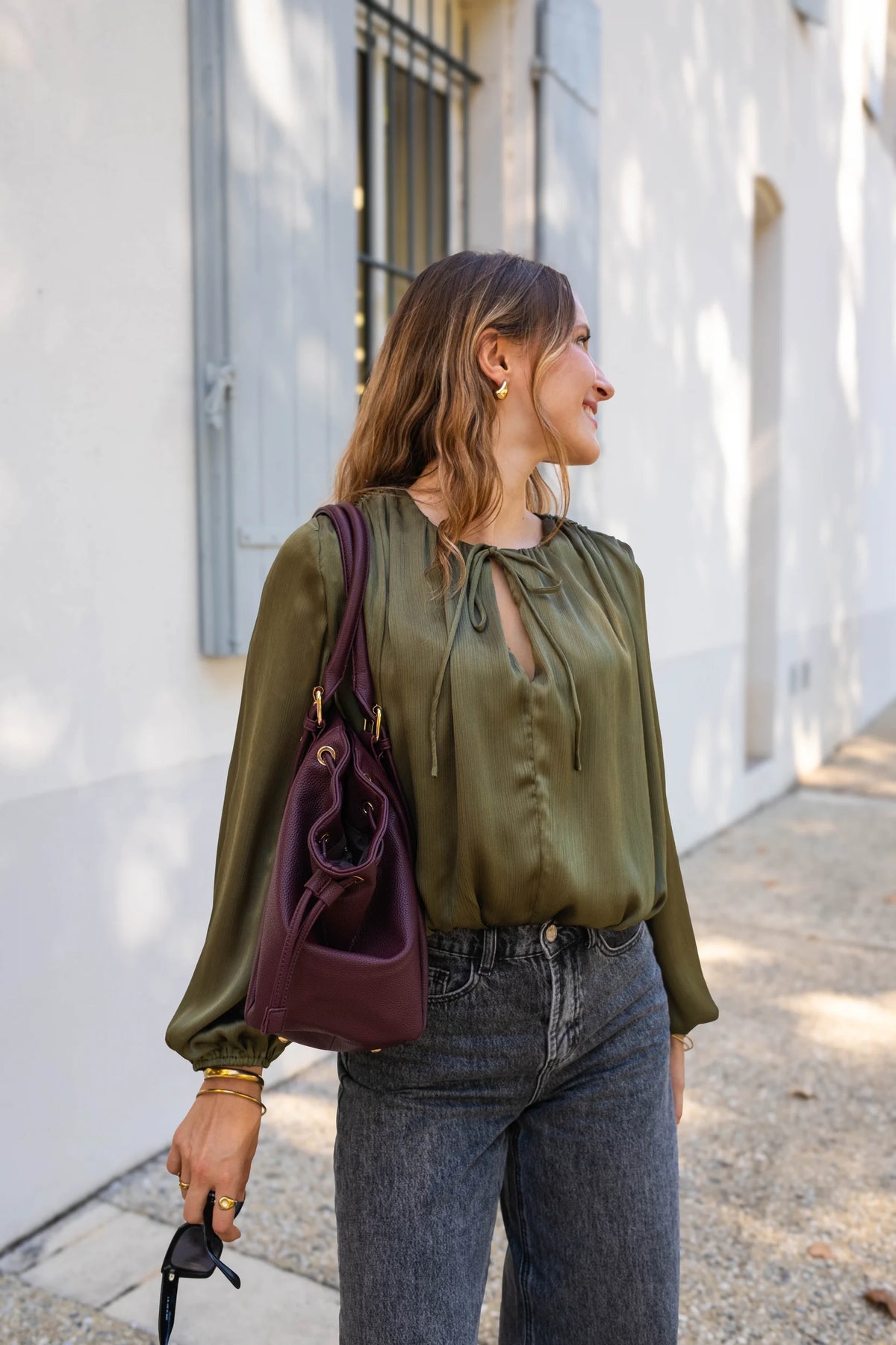 Blouse Anna kaki