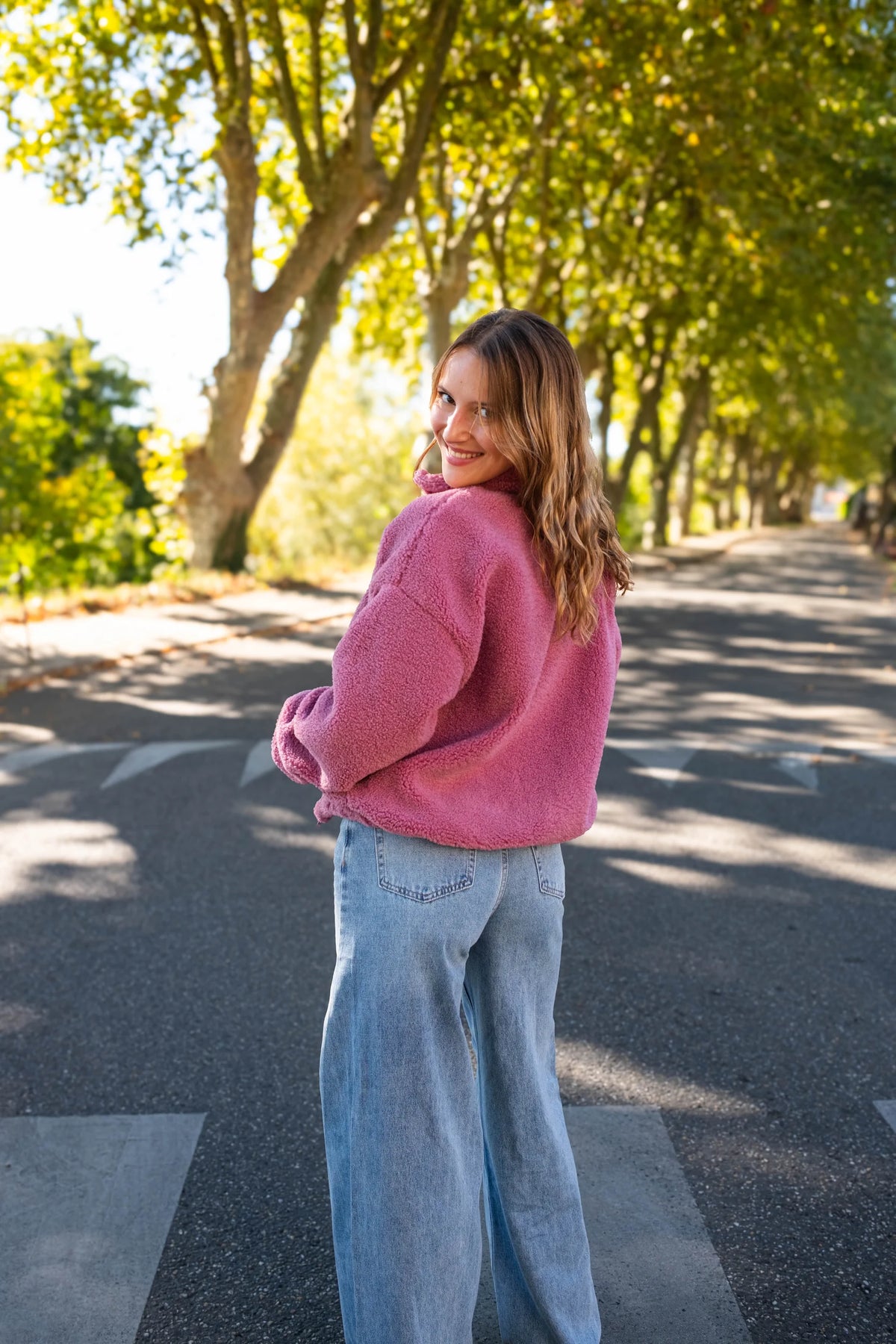 Veste polaire Sofia vieux rose