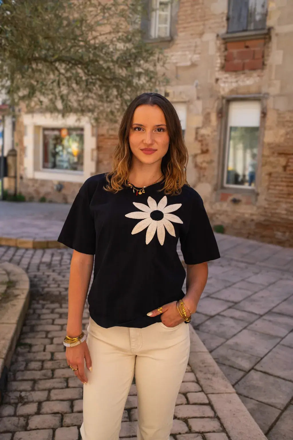 T-shirt crochet Boho