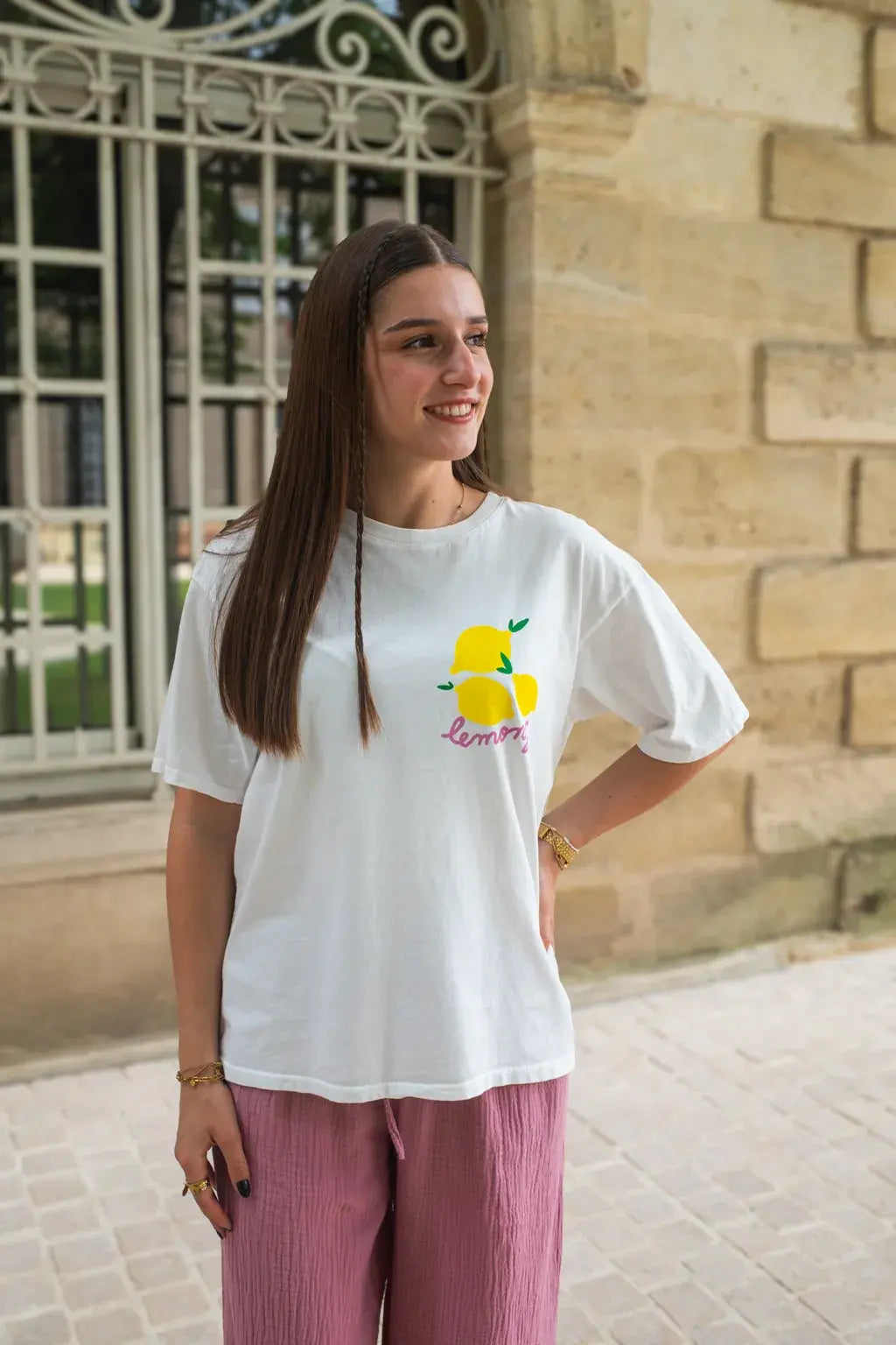 T-shirt Lemons écru