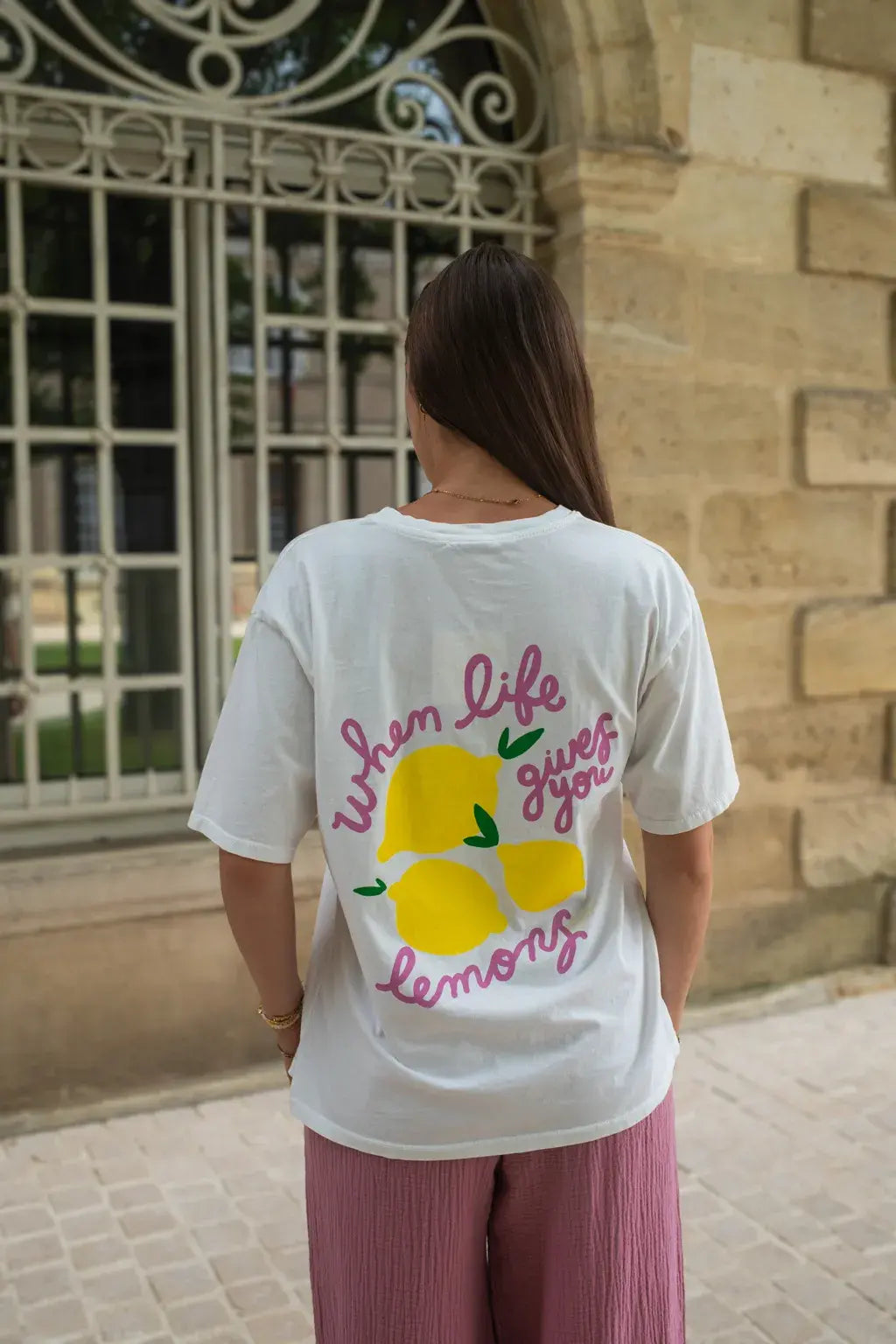 T-shirt Lemons écru