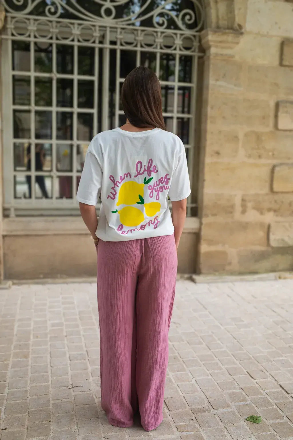 T-shirt Lemons écru