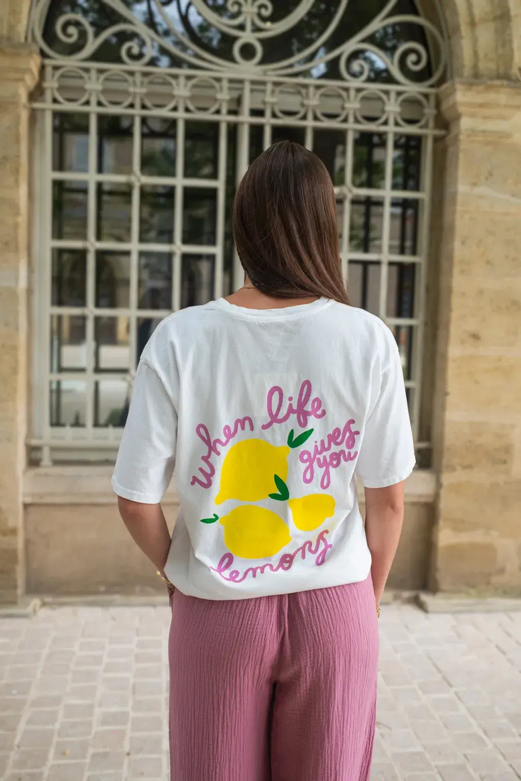 T-shirt Lemons écru