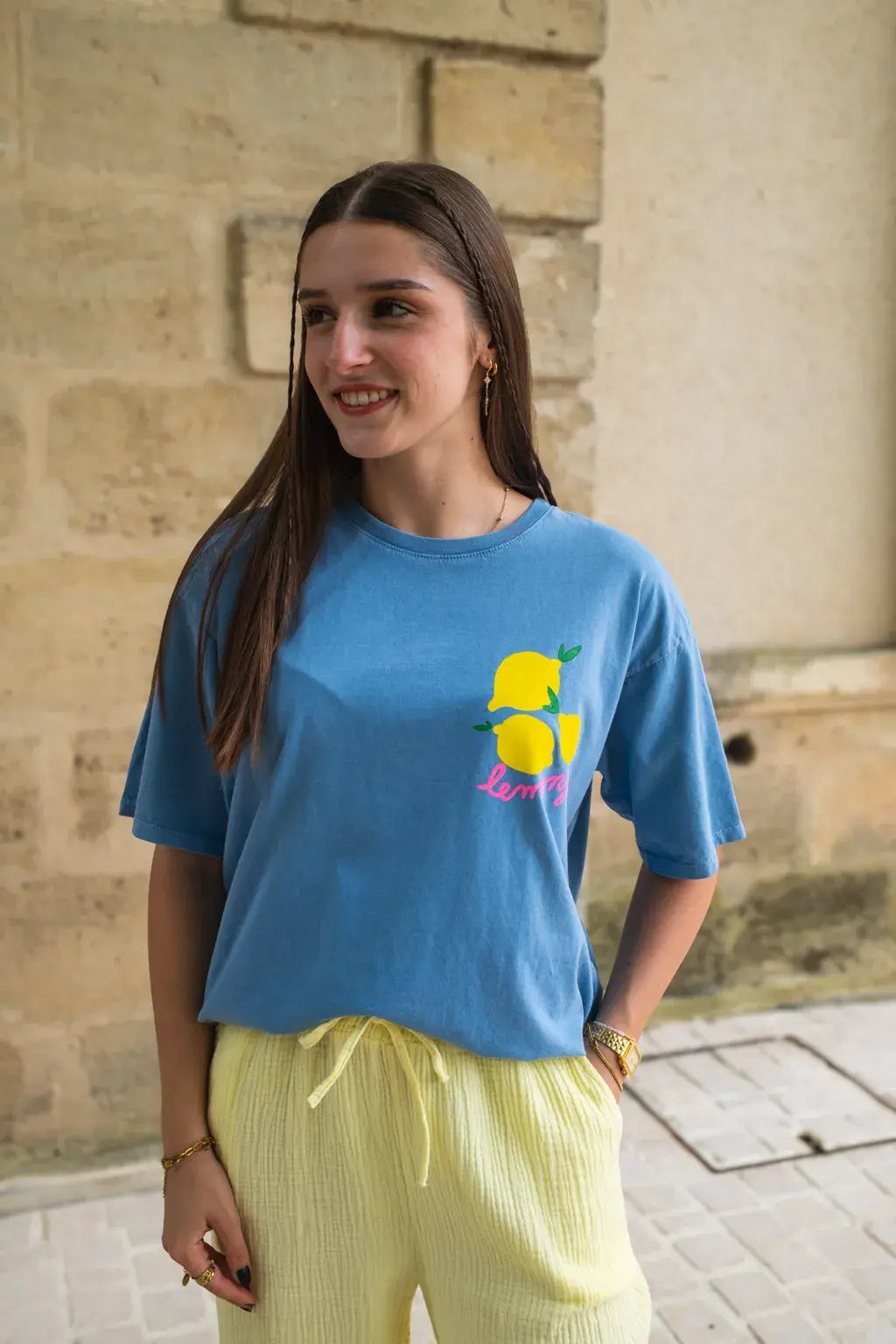 T-shirt Lemons bleu