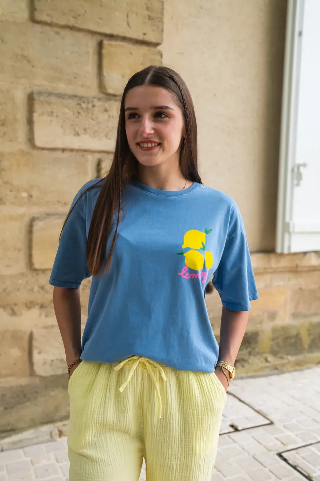 T-shirt Lemons bleu