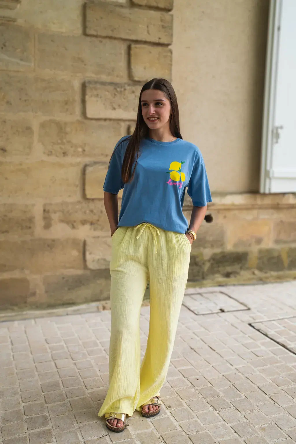 T-shirt Lemons bleu