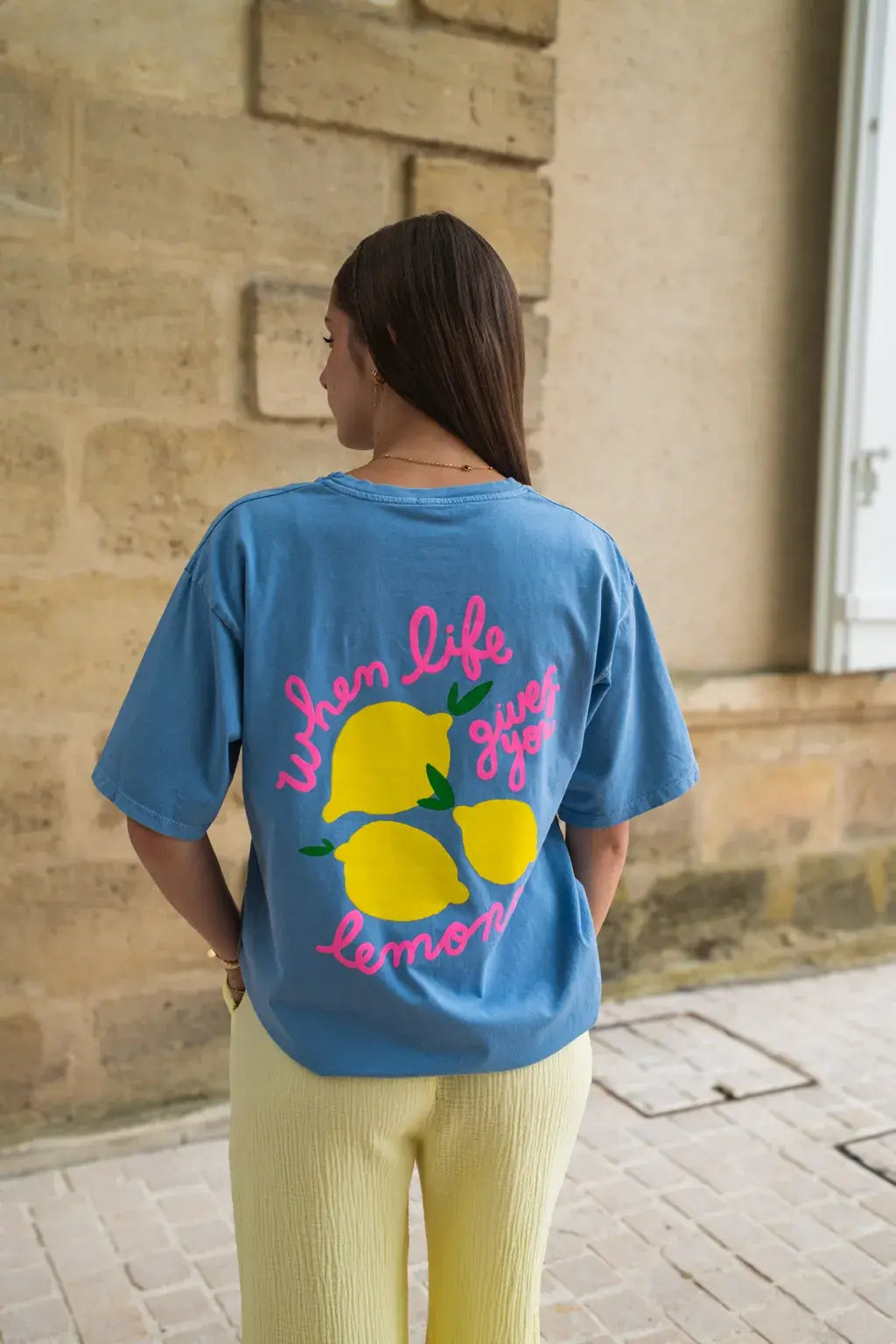 T-shirt Lemons bleu