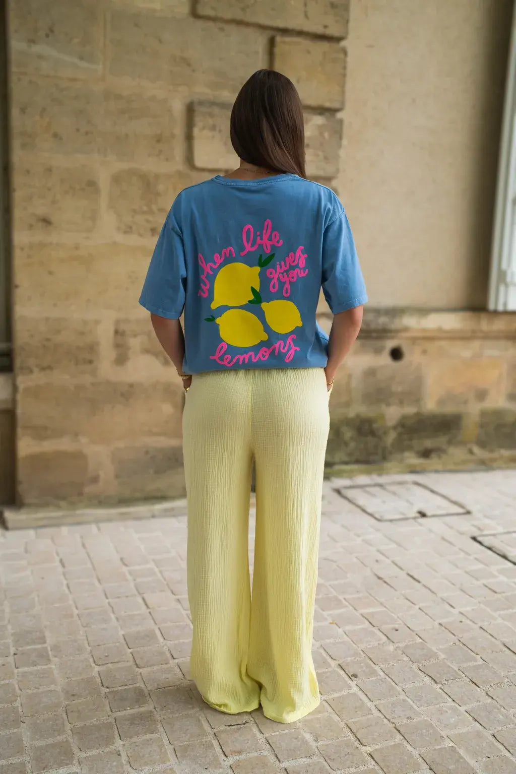 T-shirt Lemons bleu