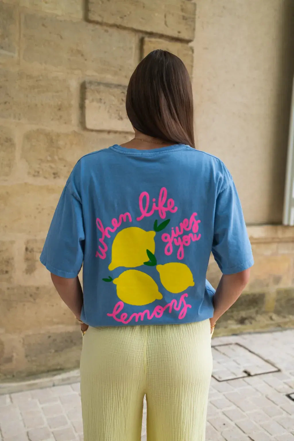 T-shirt Lemons bleu