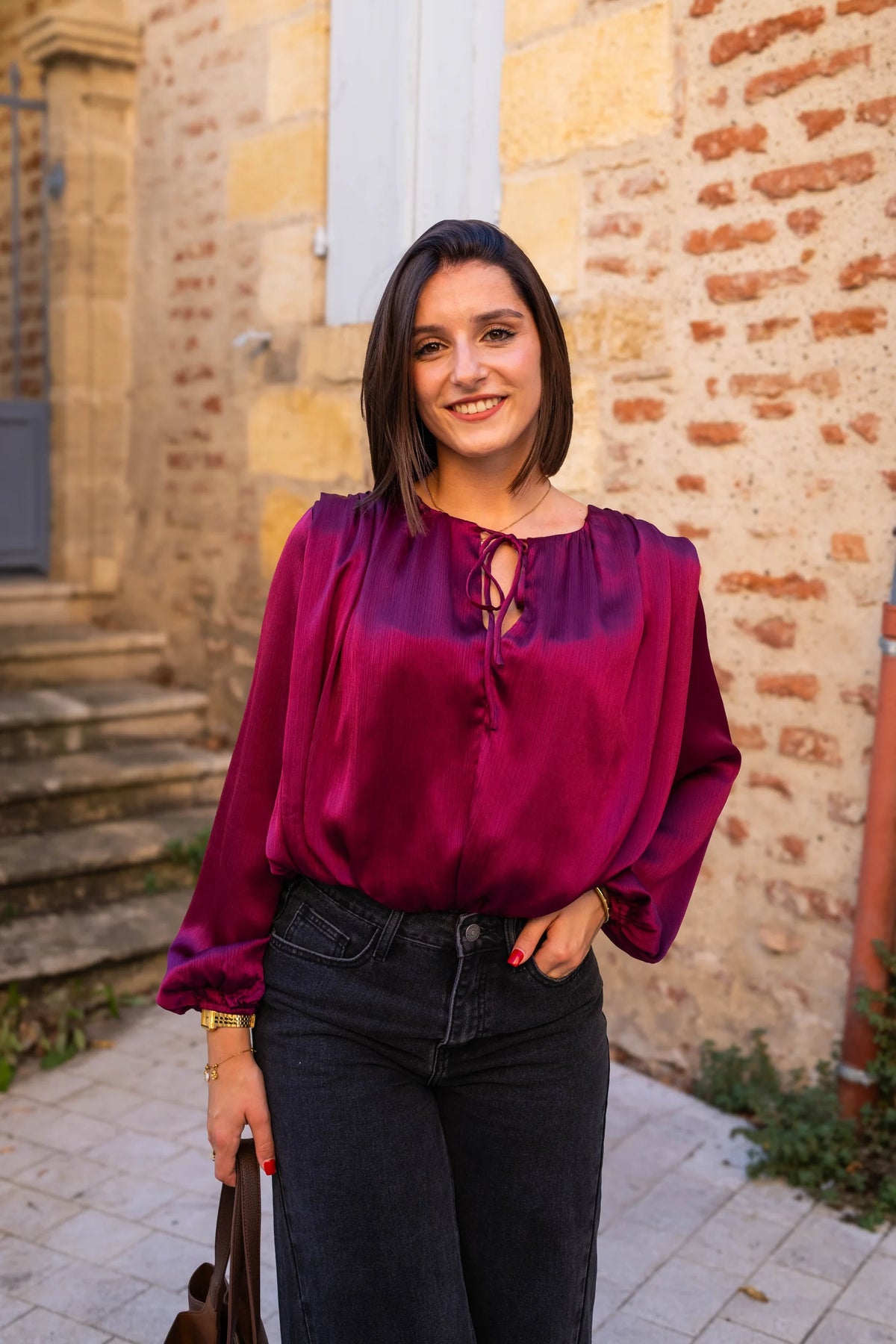 Blouse Anna prune