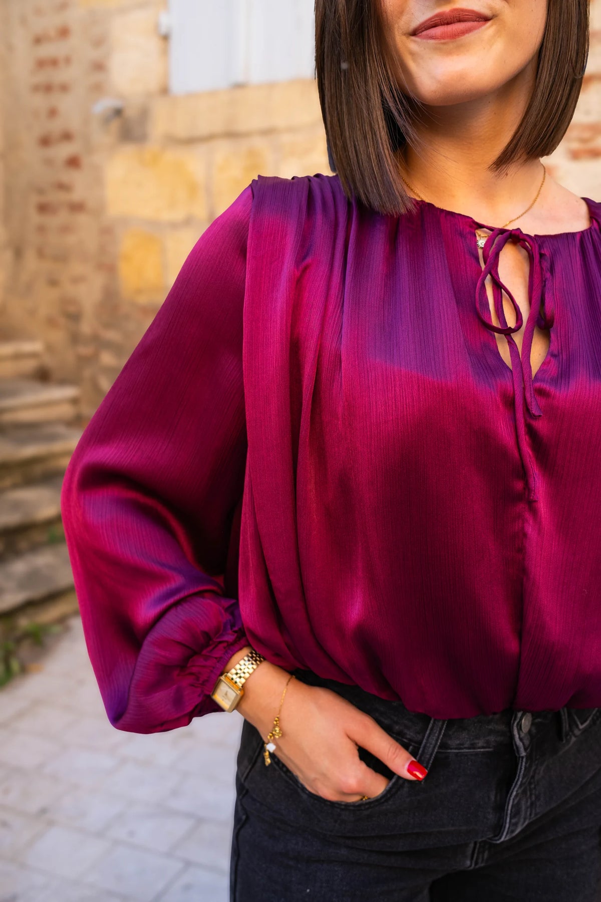 Blouse Anna prune