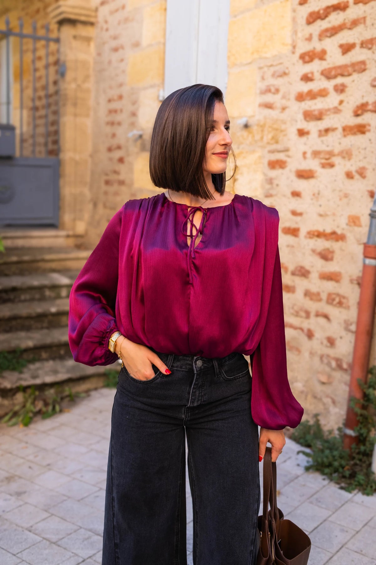 Blouse Anna prune