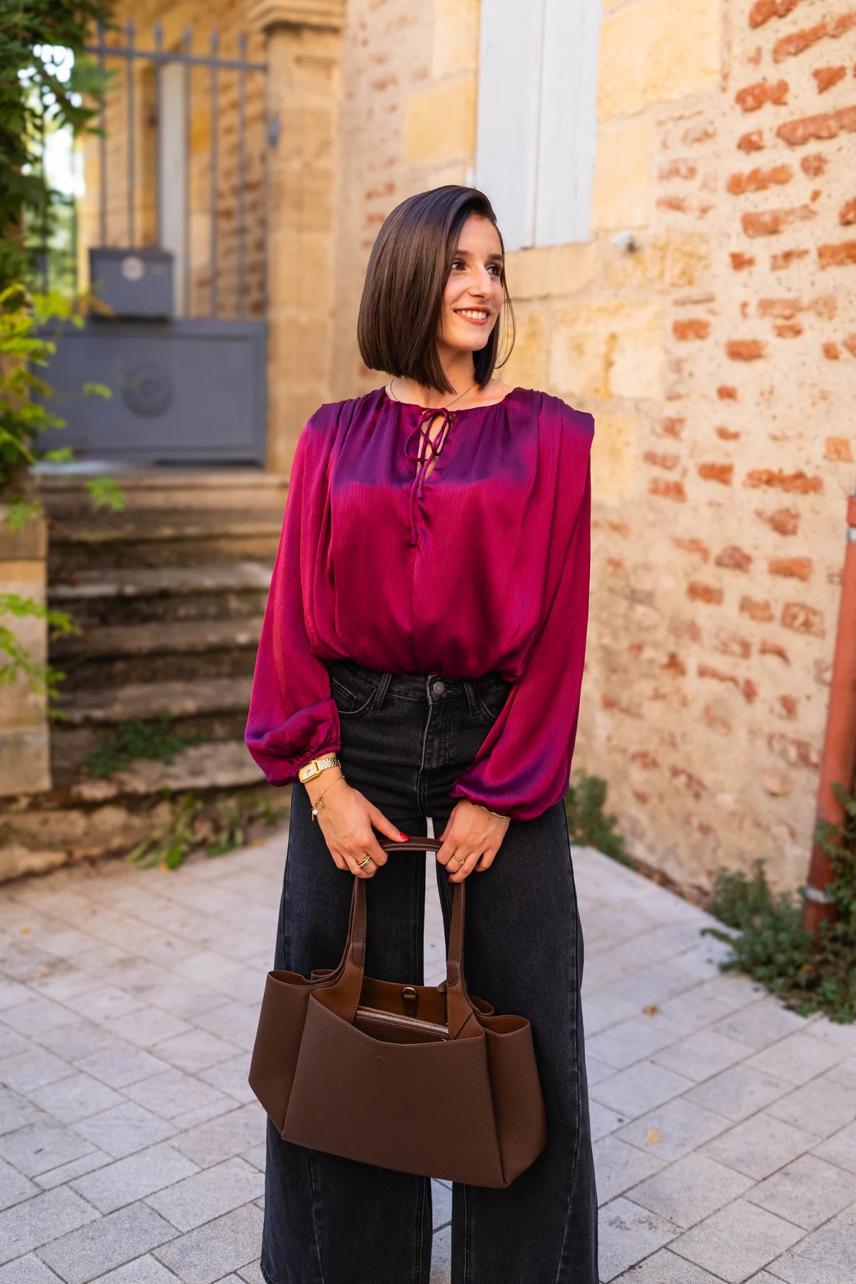 Blouse Anna prune