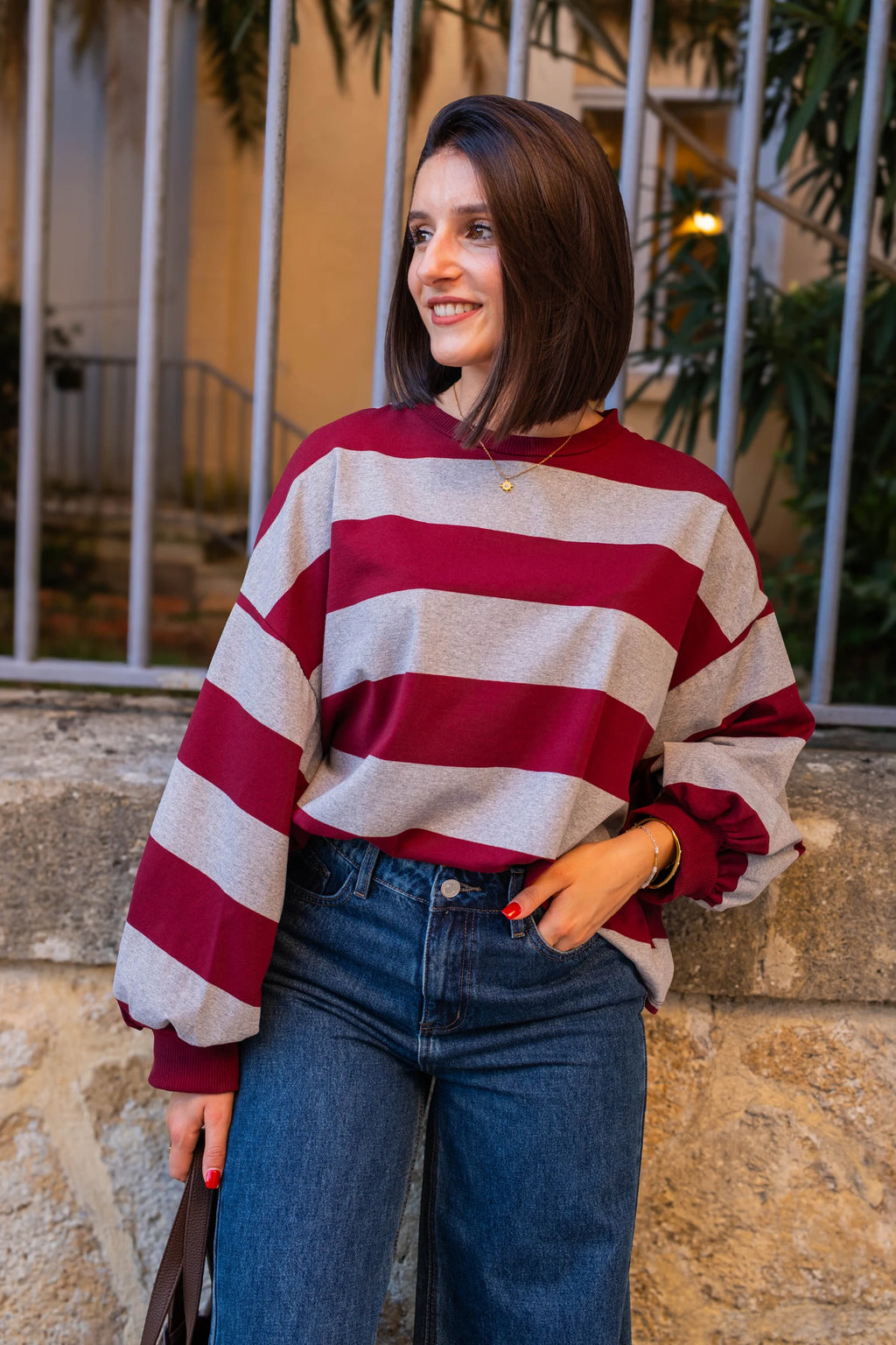 T-shirt Sammy bordeaux