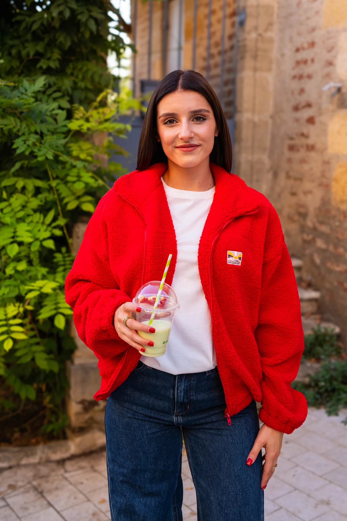 Veste polaire Sofia rouge
