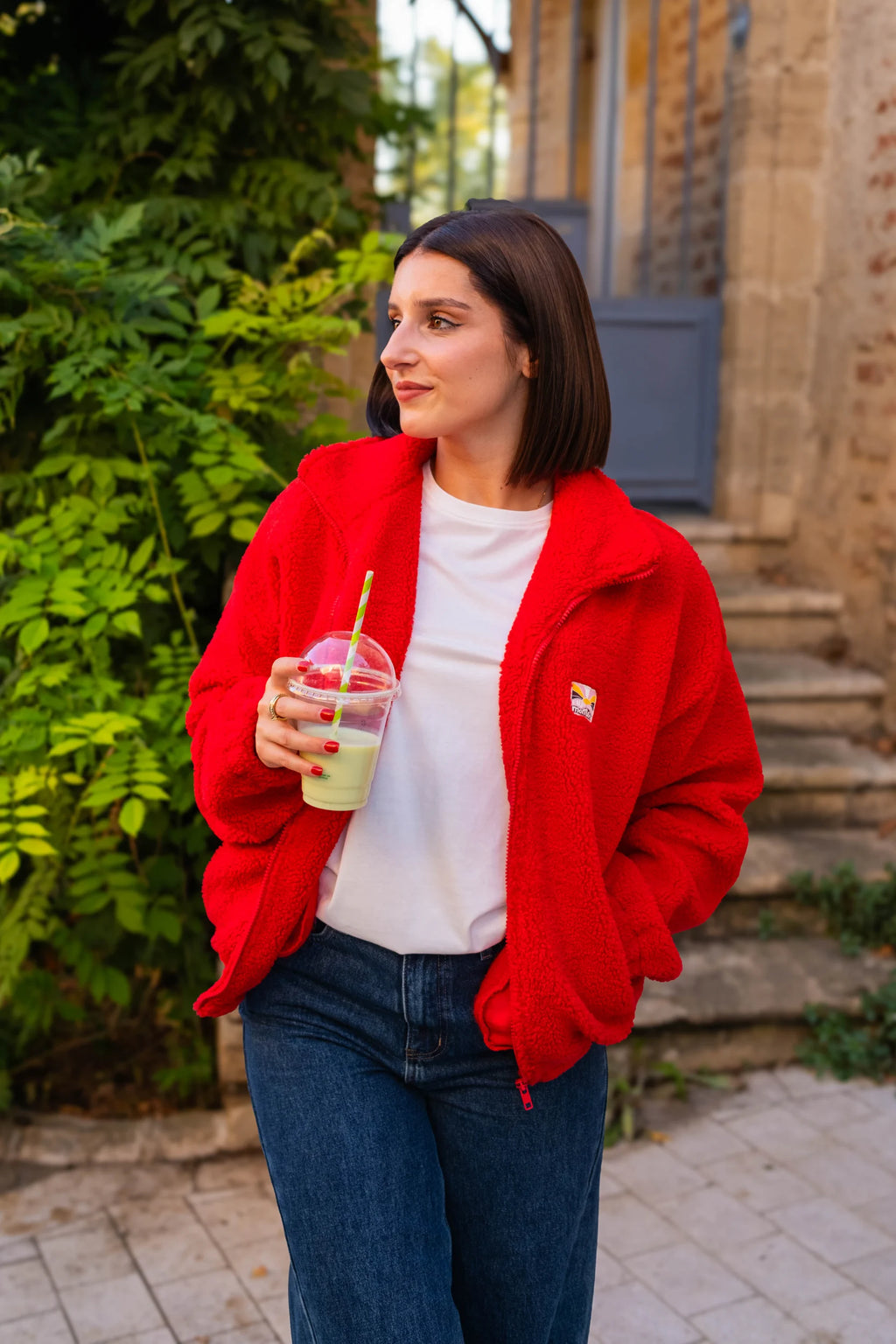 Veste polaire Sofia rouge