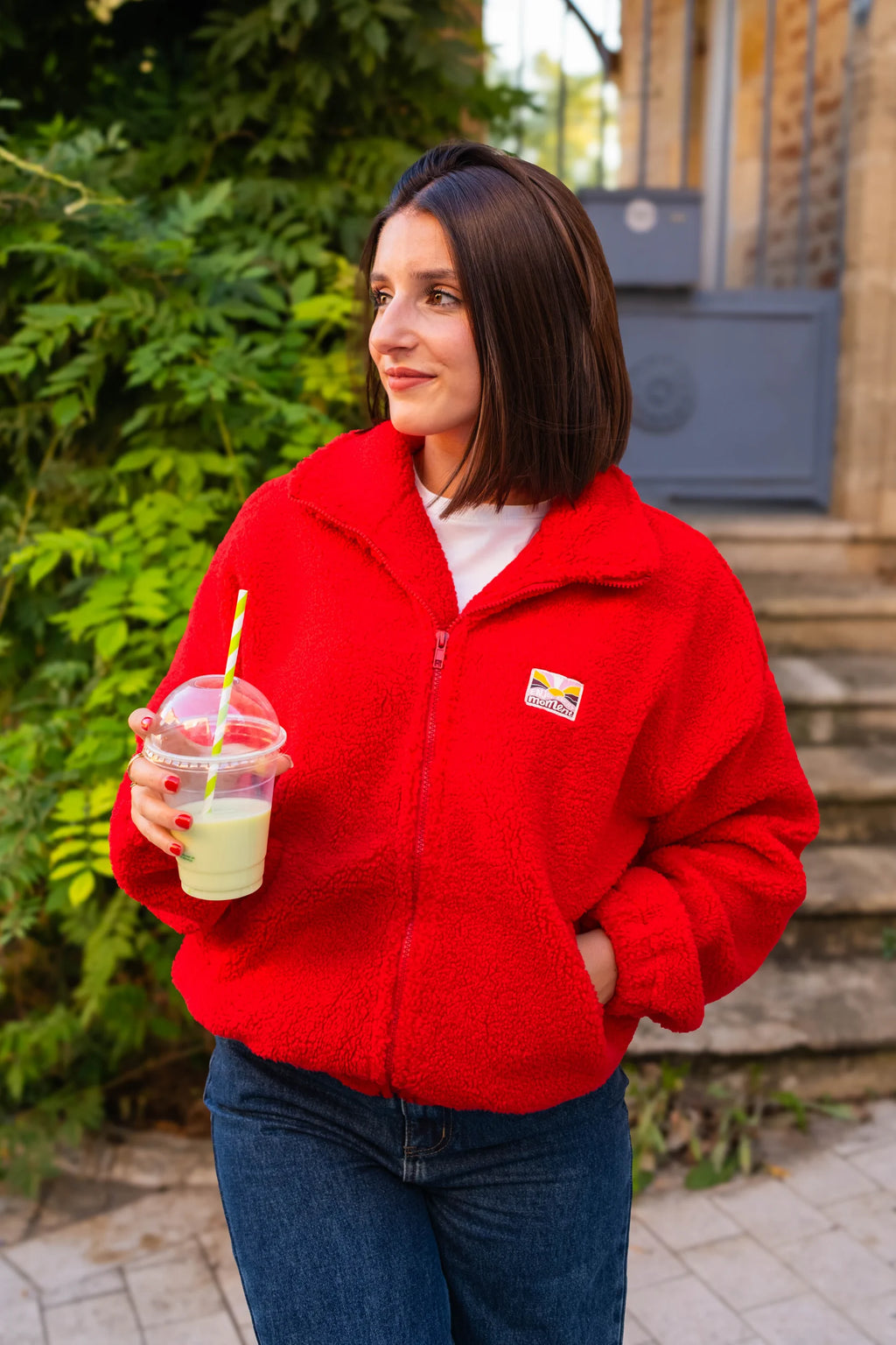 Veste polaire Sofia rouge