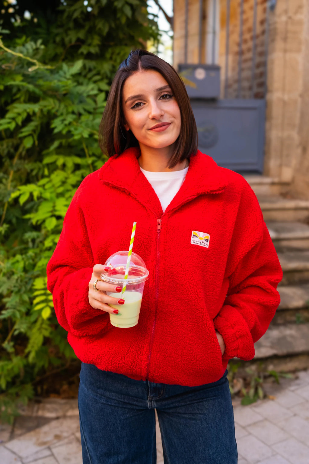 Veste polaire Sofia rouge
