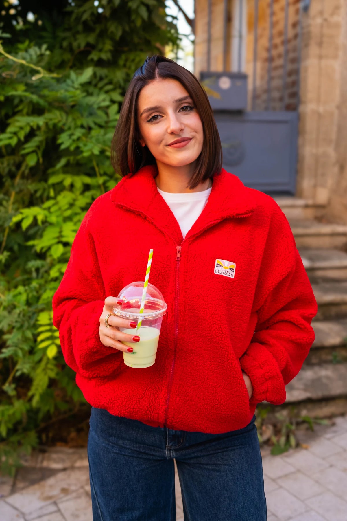 Veste polaire Sofia rouge