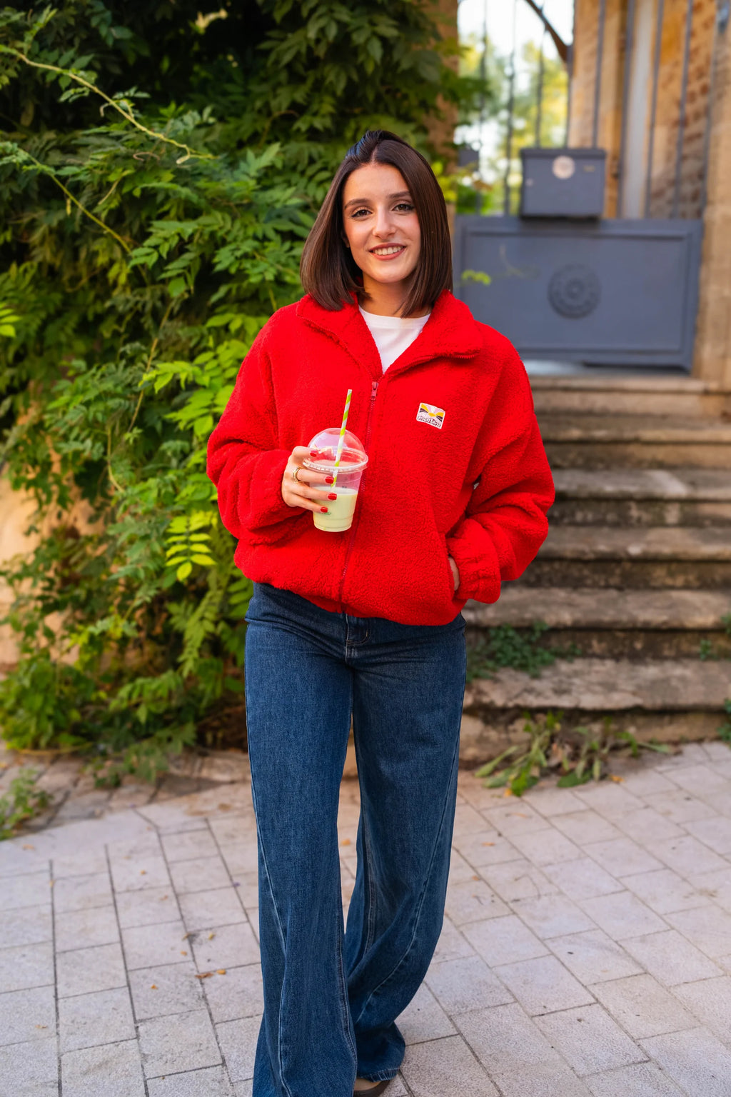 Veste polaire Sofia rouge
