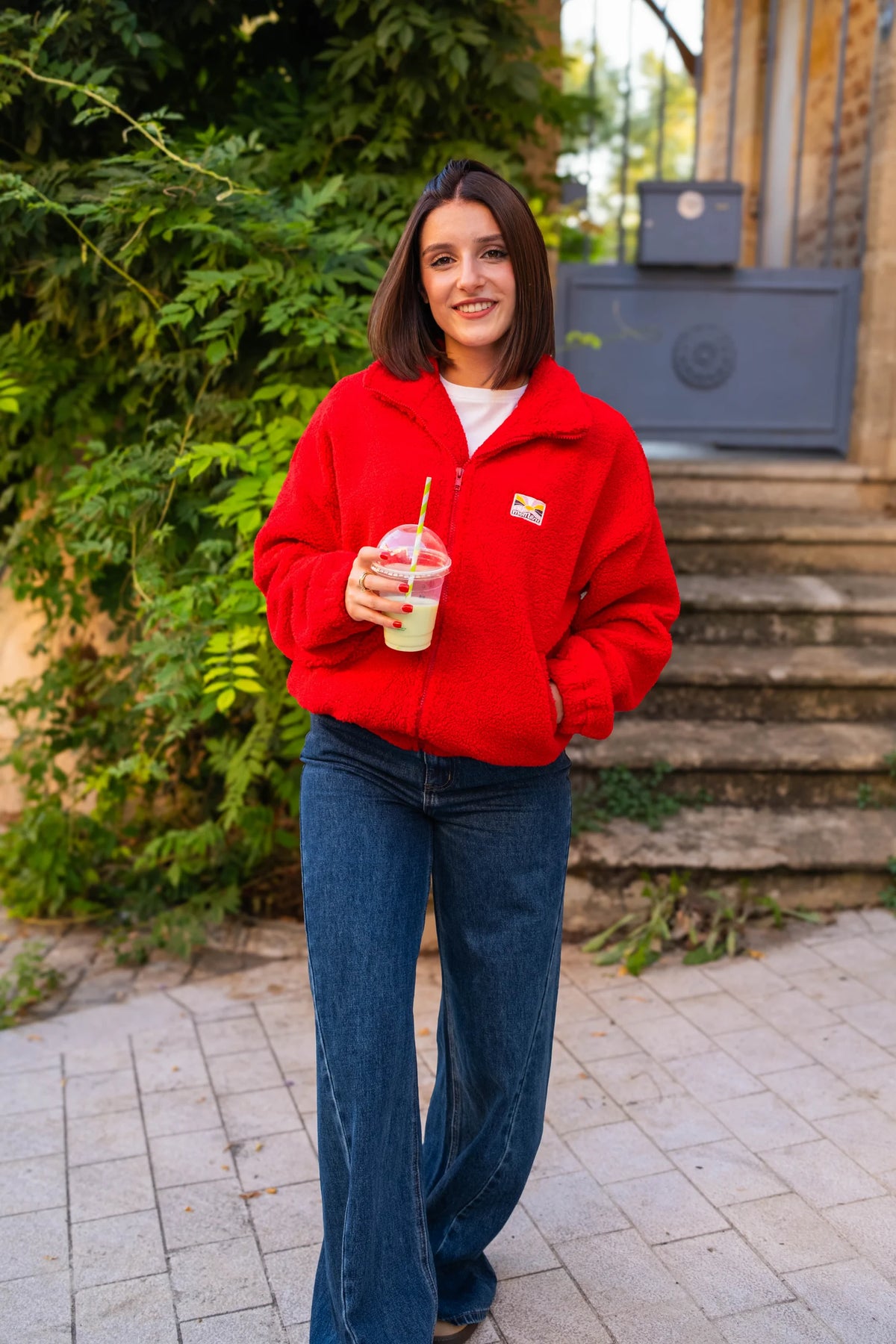 Veste polaire Sofia rouge