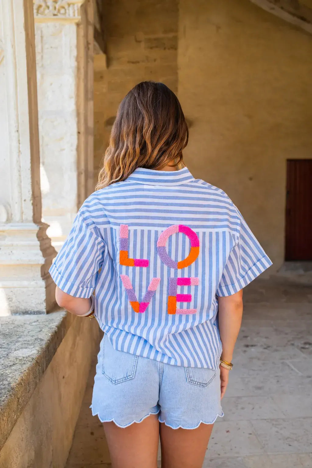 Chemise Love bleu
