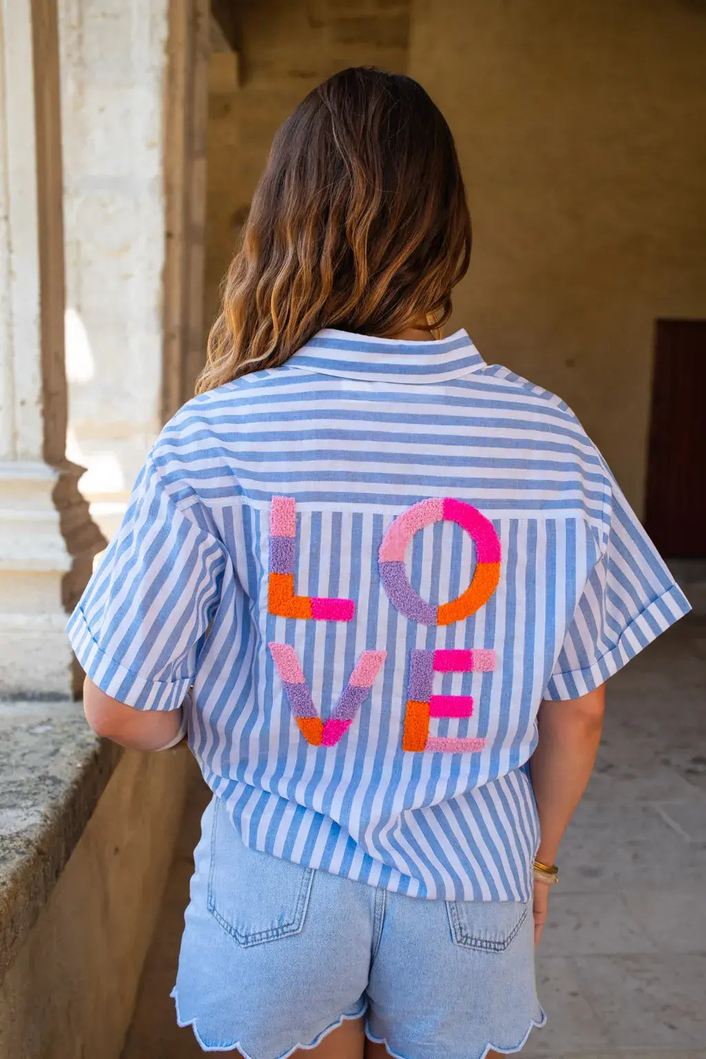Chemise Love bleu