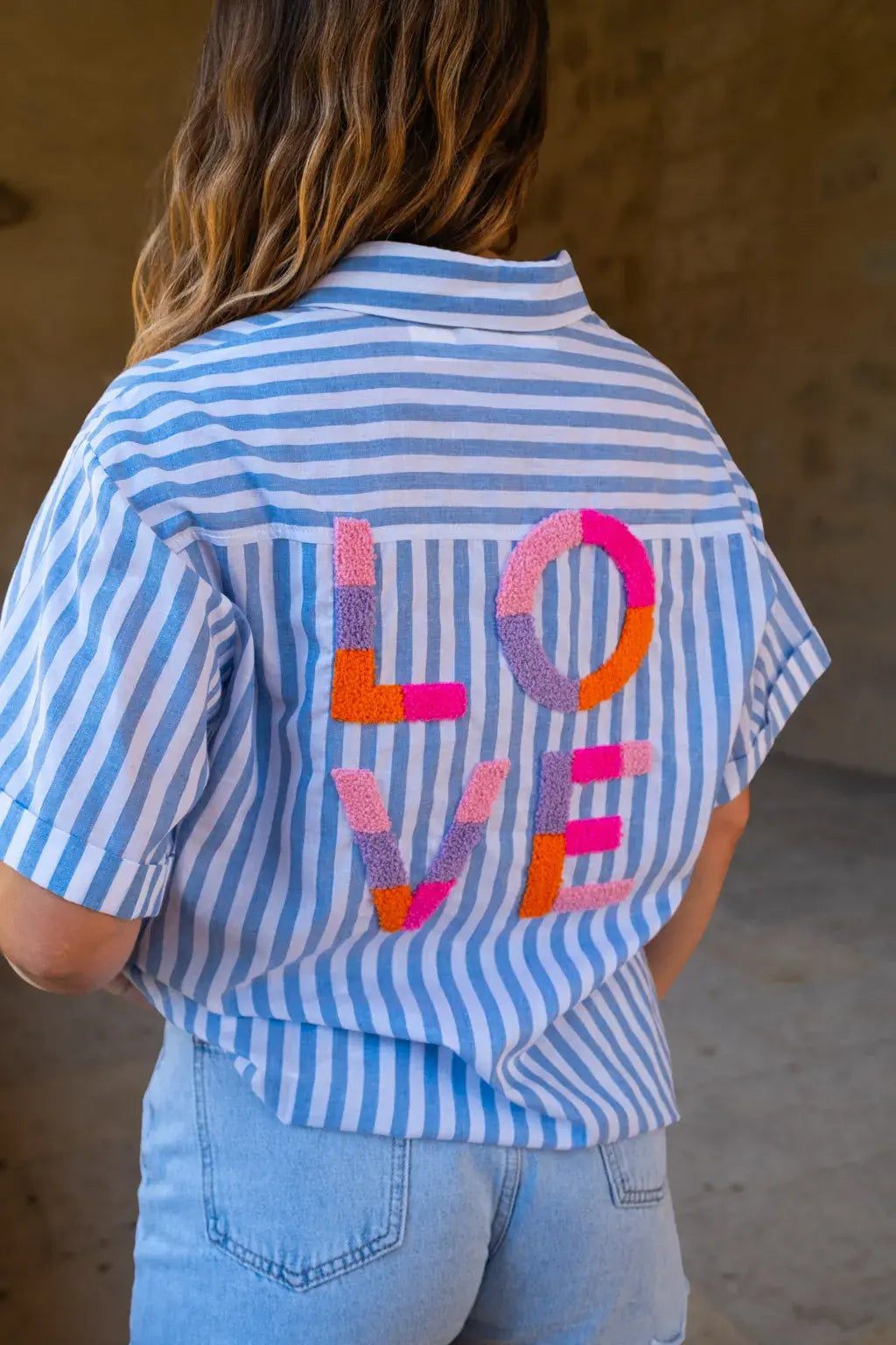 Chemise Love bleu