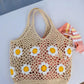 Sac cabas en crochet marguerite
