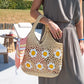 Sac cabas en crochet marguerite