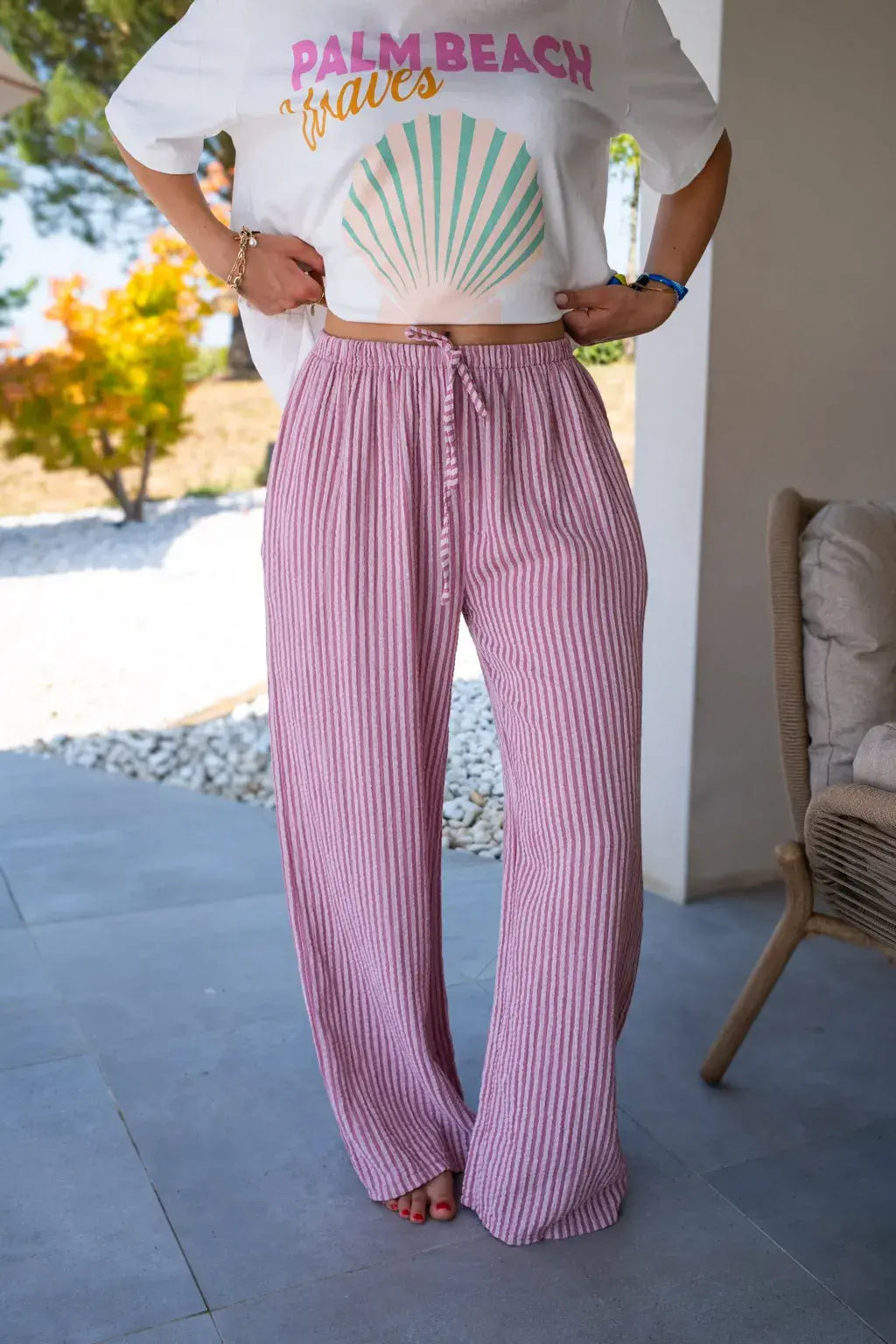 Pantalon Eline rose