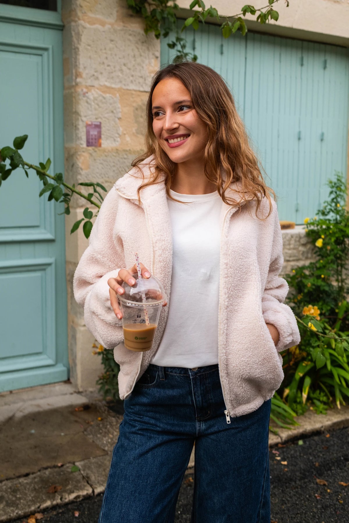 Veste polaire Sofia écru