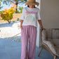 Pantalon Eline rose