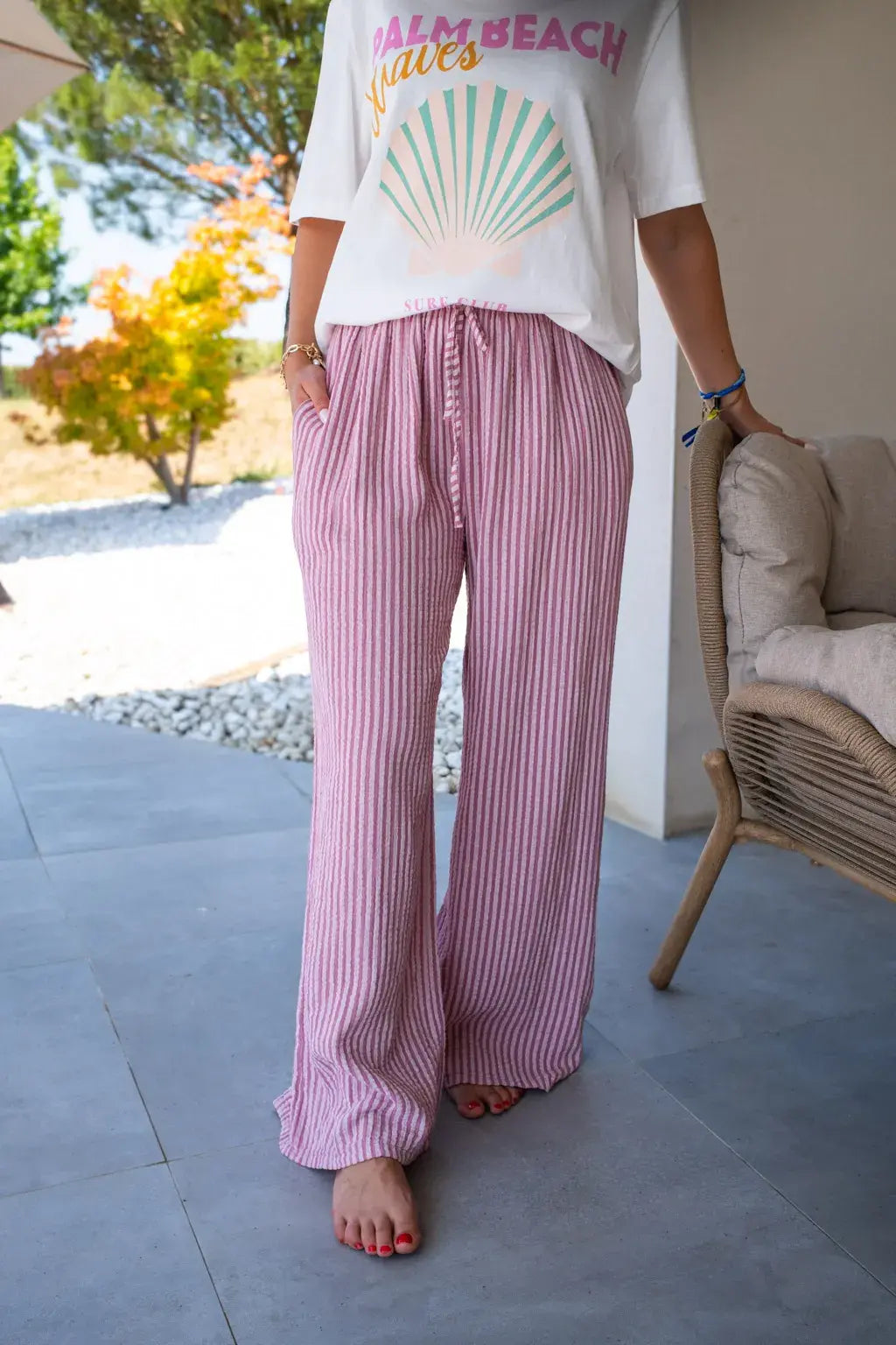 Pantalon Eline rose