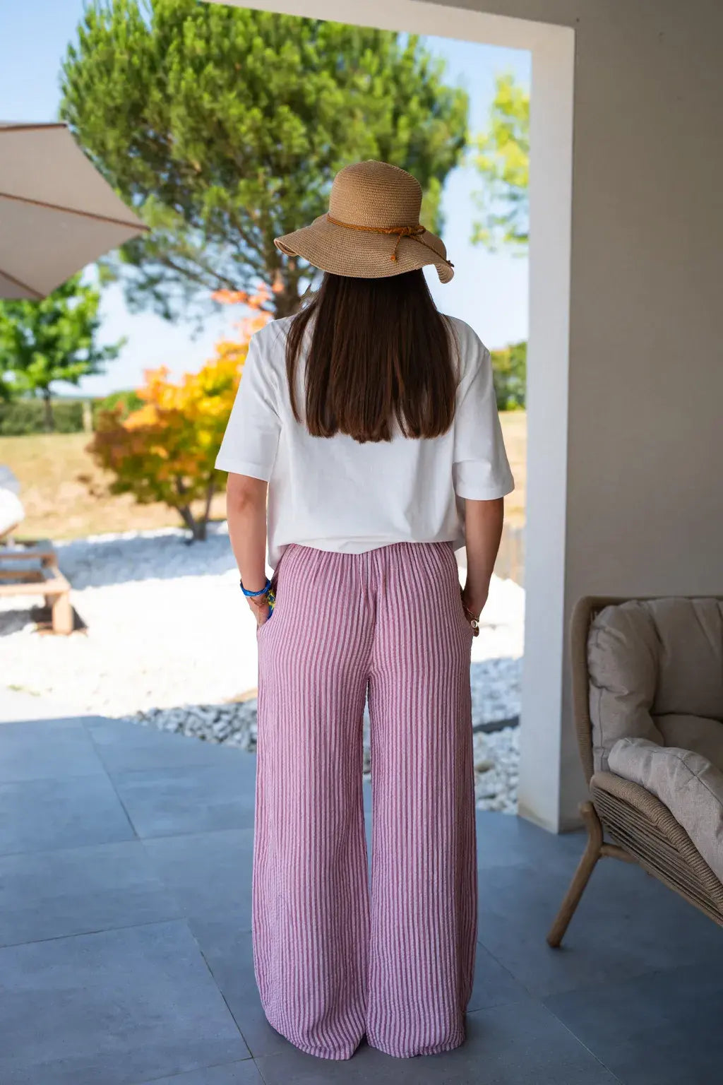Pantalon Eline rose