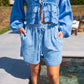 Short Nikos bleu