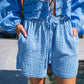Short Nikos bleu