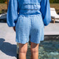 Short Nikos bleu