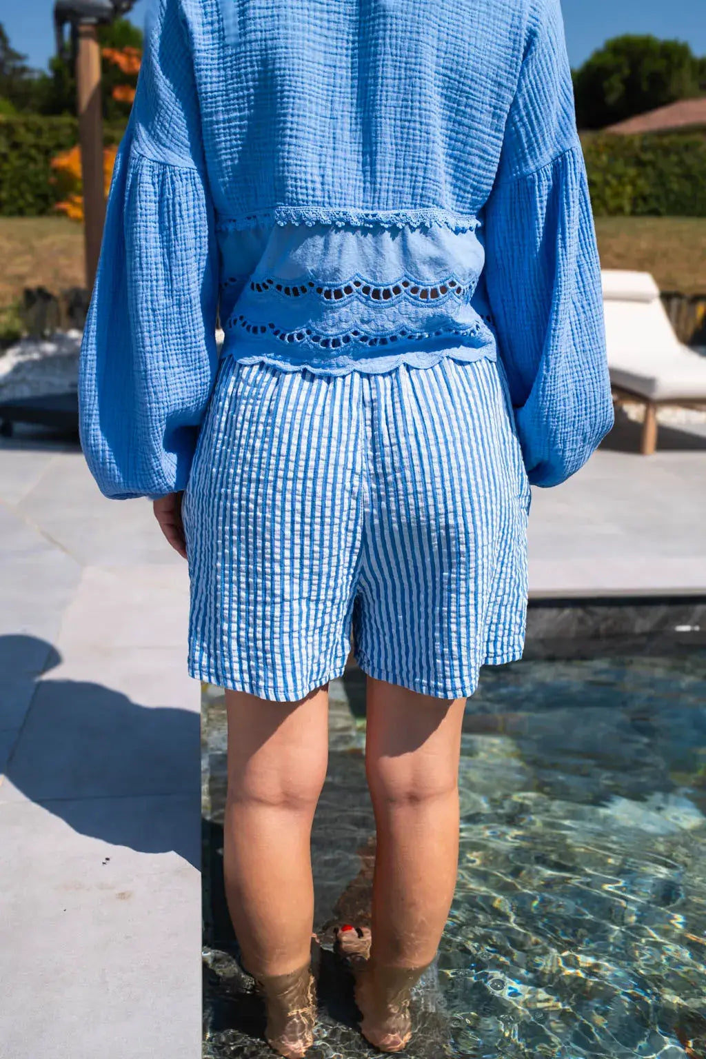 Short Nikos bleu