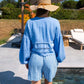 Short Nikos bleu