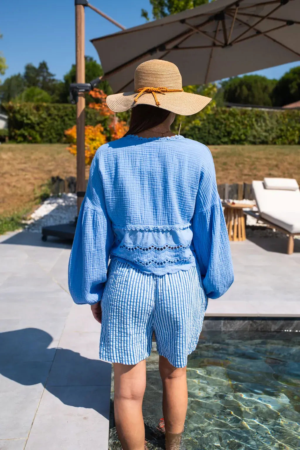 Short Nikos bleu