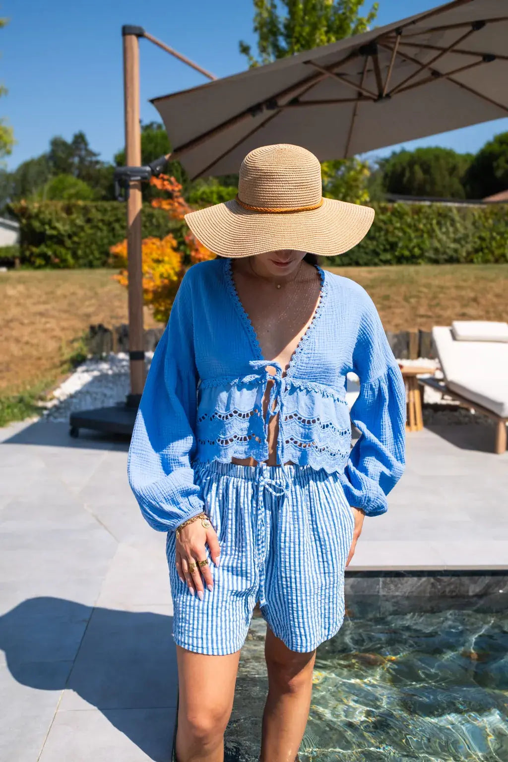 Blouse Clémentine bleue