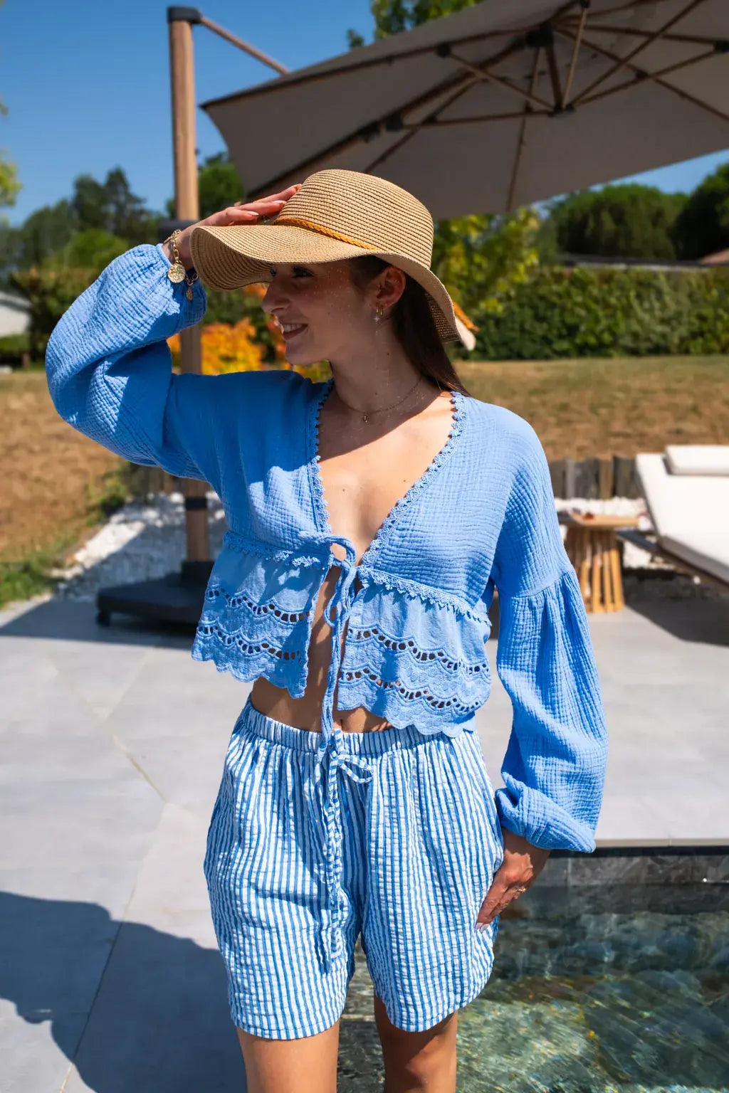 Blouse Clémentine bleue