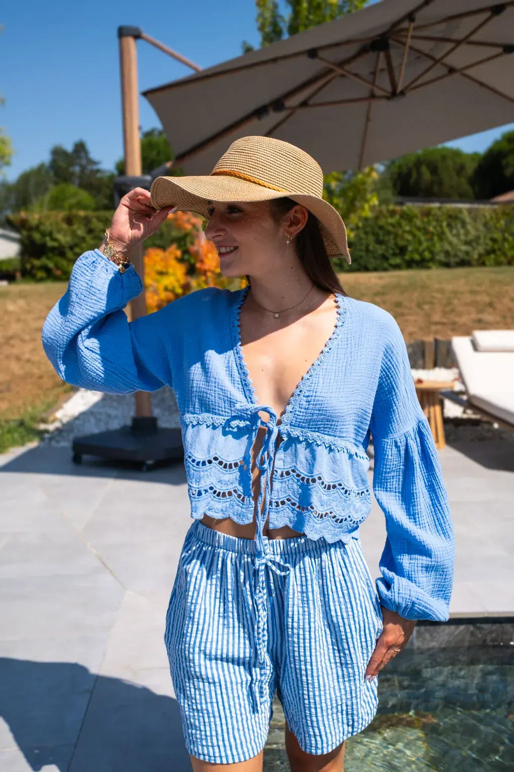 Blouse Clémentine bleue