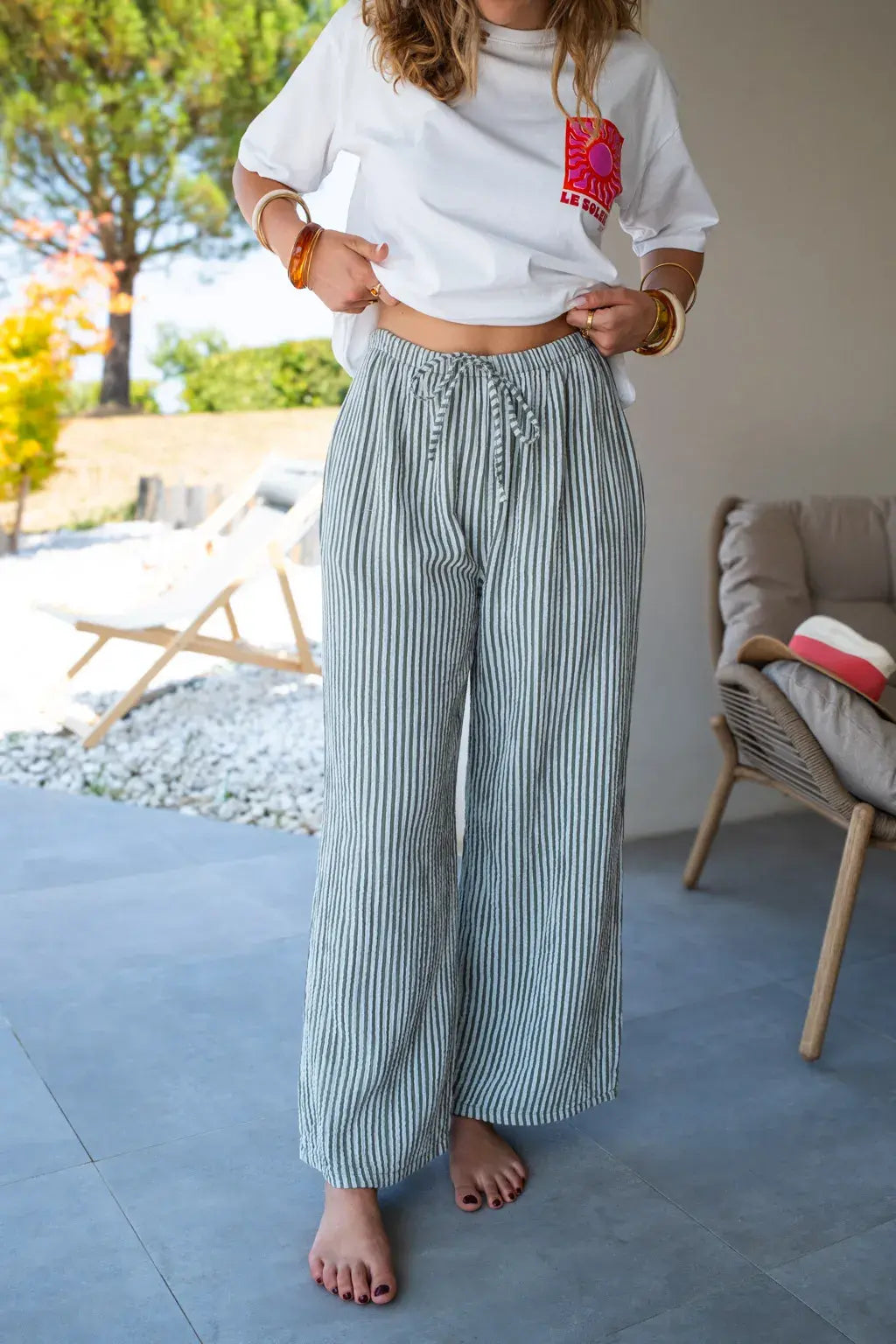 Pantalon Eline kaki