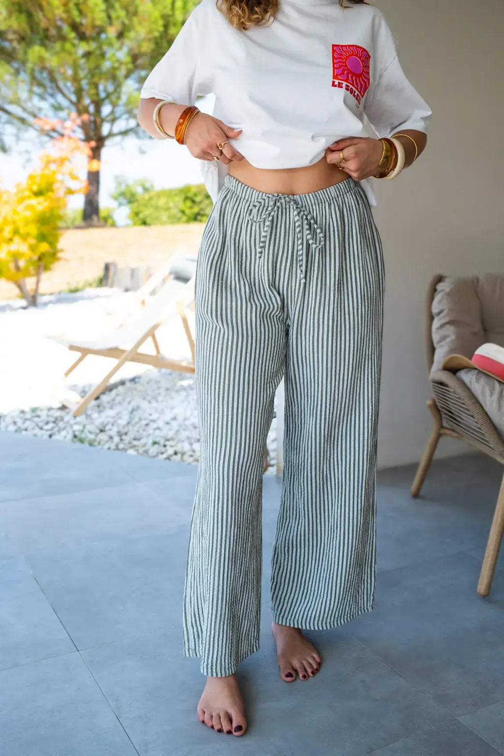 Pantalon Eline kaki