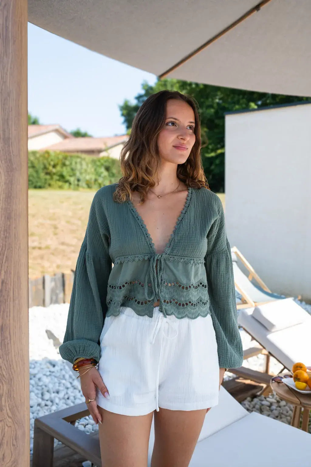 Blouse Clémentine kaki
