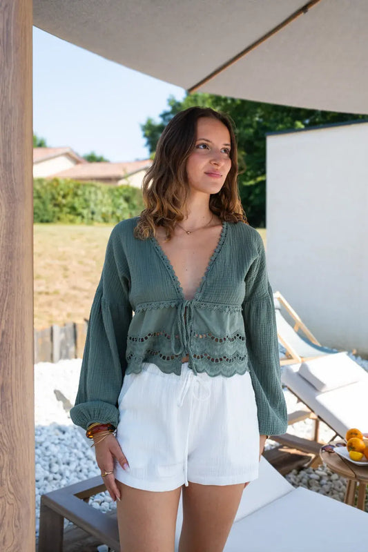 Blouse Clémentine kaki